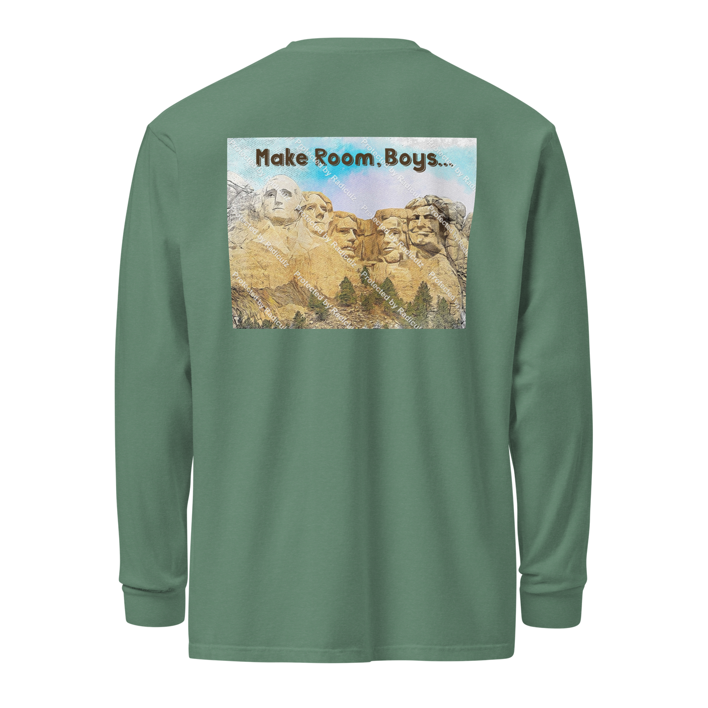 * We The People / Trump on Mt. Rushmore:  "Make Room, Boys" Long Sleeve T-Shirt*