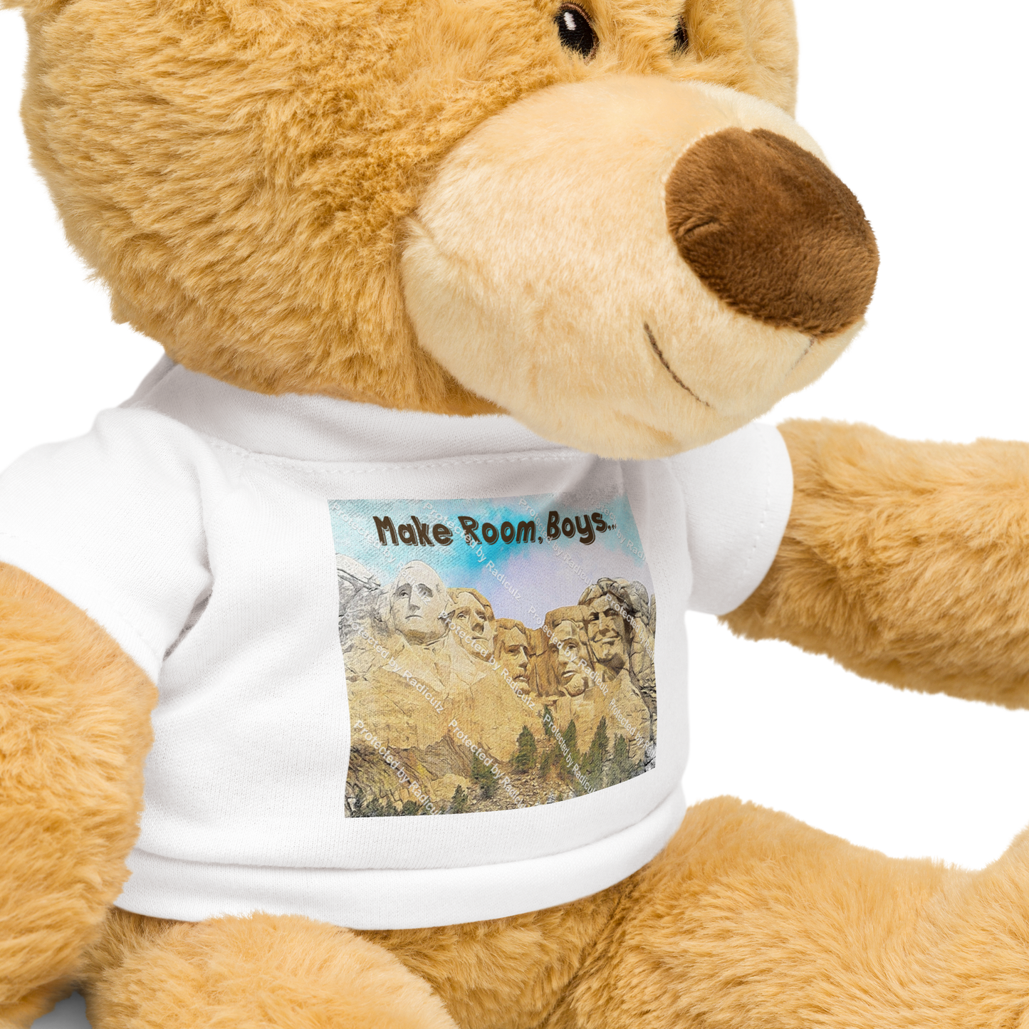 *Teddy Bear with a Custom Trump on Mount Rushmore - "Make Room, Boys" T-Shirt*