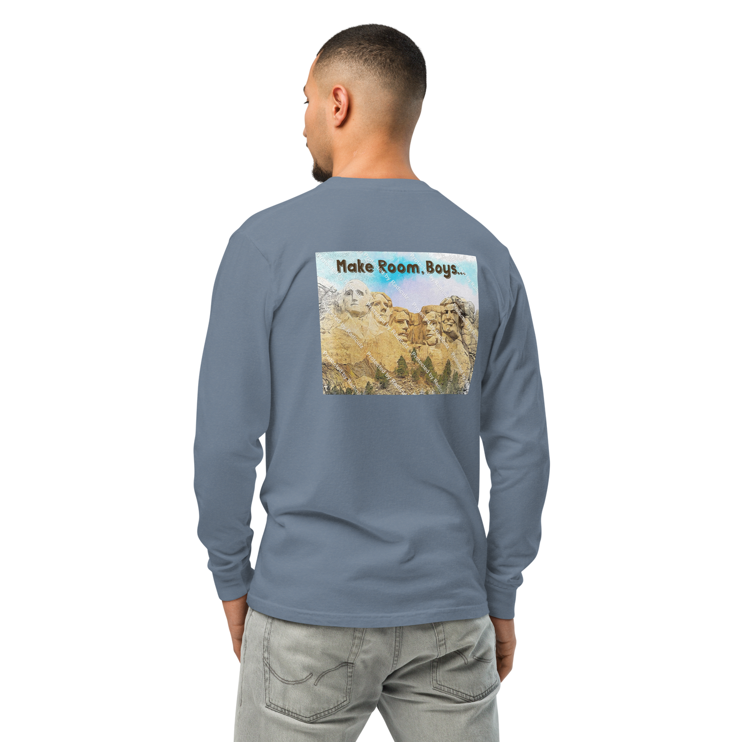 * We The People / Trump on Mt. Rushmore:  "Make Room, Boys" Long Sleeve T-Shirt*