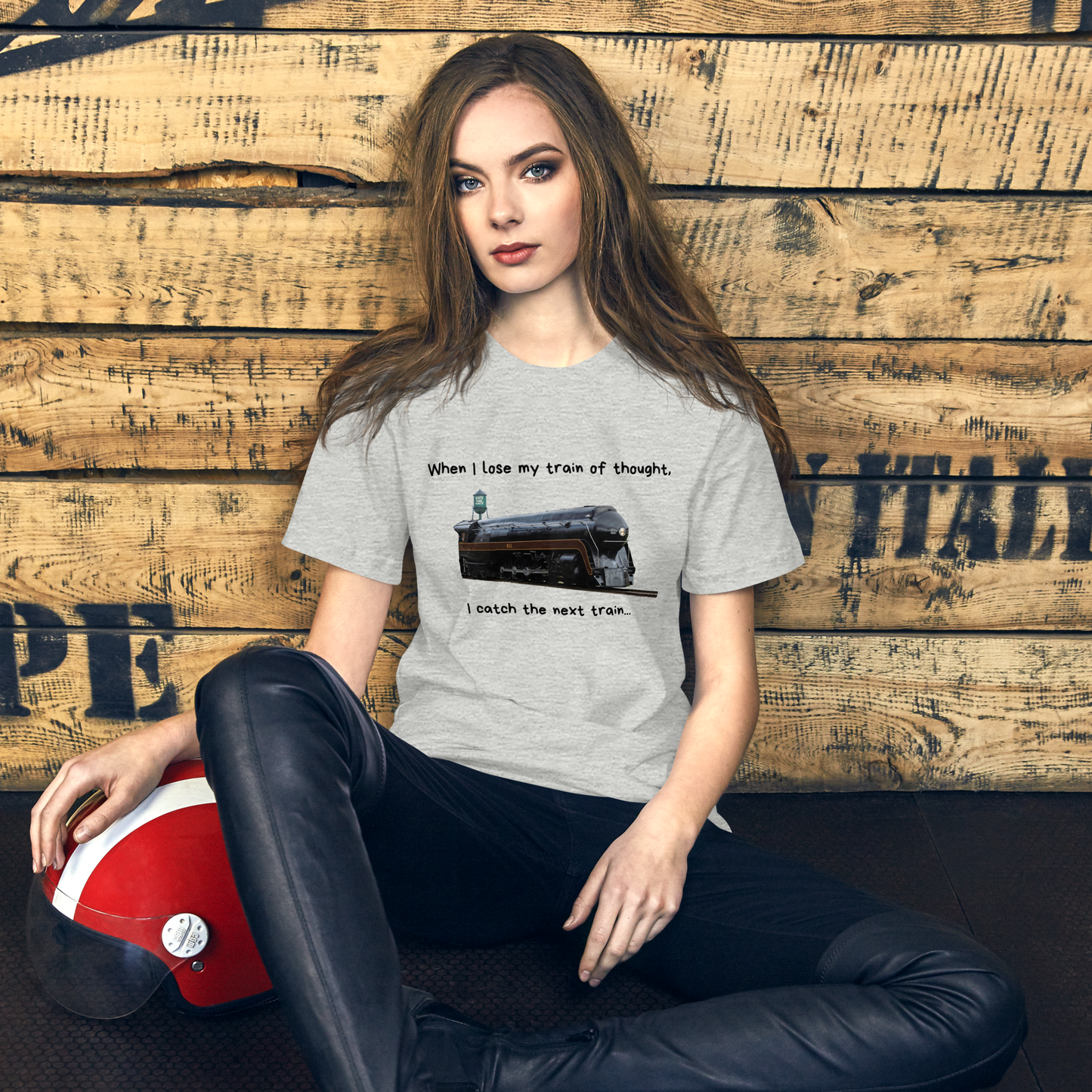 When I Lose My Train of Thought I Catch the Next Train Unisex t-shirt